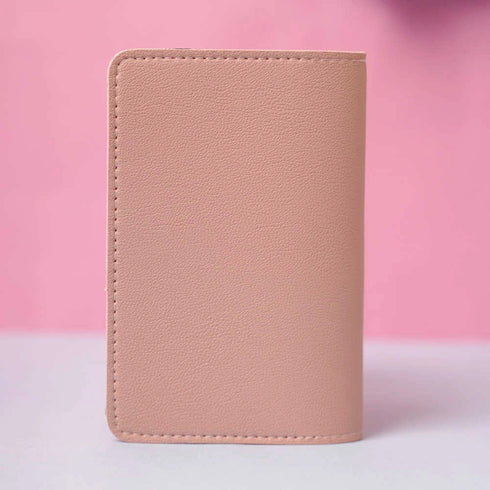 Personalized Initial Passport Cover with Patch - Peach
